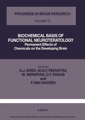 Feenstra / Mirmiran / Haaren |  Biochemical Basis of Functional Neuroteratology | eBook | Sack Fachmedien