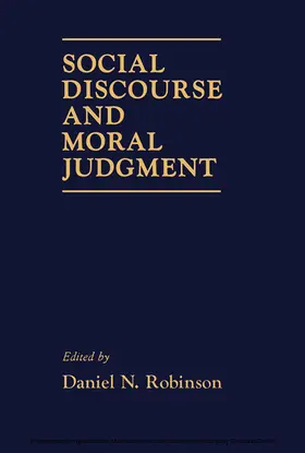 Robinson |  Social Discourse and Moral Judgement | eBook | Sack Fachmedien