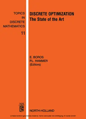 Boros / Hammer |  Discrete Optimization | eBook | Sack Fachmedien