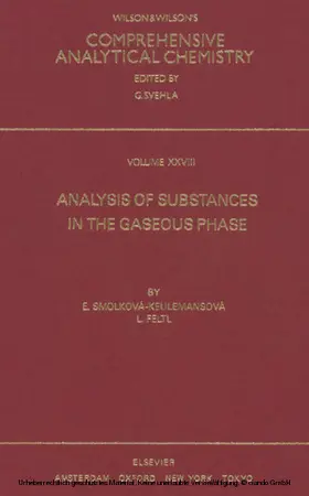 Smolkova-Keulemansova / Feltl |  Analysis of Substances in the Gaseous Phase | eBook | Sack Fachmedien