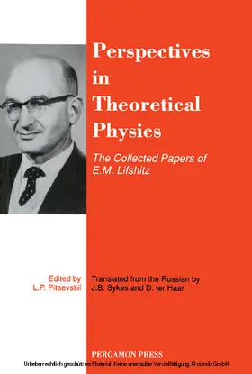 Sykes / Ter Haar / Pitaevskii |  Perspectives in Theoretical Physics | eBook | Sack Fachmedien