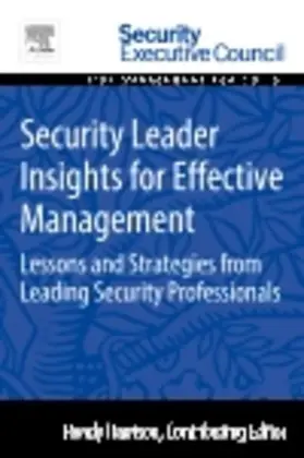 Harrison |  Security Leader Insights for Effective Management | eBook | Sack Fachmedien