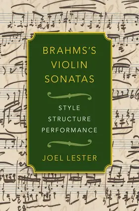 Lester | Brahms's Violin Sonatas | Buch | 978-0-19-008703-6 | www2.sack.de