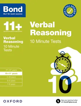 Down |  Bond 11+: Bond 11+ 10 Minute Tests Verbal Reasoning 10-11 years: For 11+ GL assessment and Entrance Exams | Buch |  Sack Fachmedien