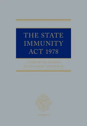 Dickinson / Thompson |  The State Immunity ACT 1978 | Buch |  Sack Fachmedien