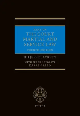 Blackett / Reed |  Rant on the Court Martial and Service Law | Buch |  Sack Fachmedien