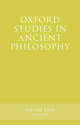 Kamtekar |  Oxford Studies in Ancient Philosophy, Volume 63 | Buch |  Sack Fachmedien