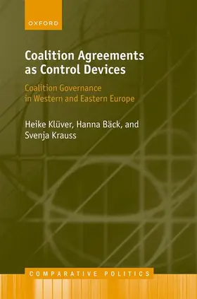 Klüver / Bäck / Krauss |  Coalition Agreements as Control Devices | Buch |  Sack Fachmedien