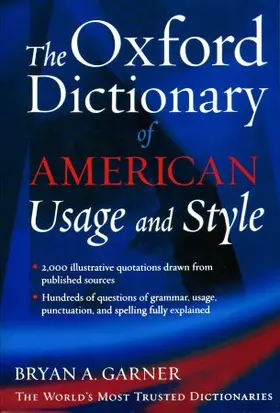 Garner |  The Oxford Dictionary of American Usage and Style | Buch |  Sack Fachmedien