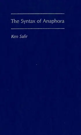 Safir |  The Syntax of Anaphora | Buch |  Sack Fachmedien