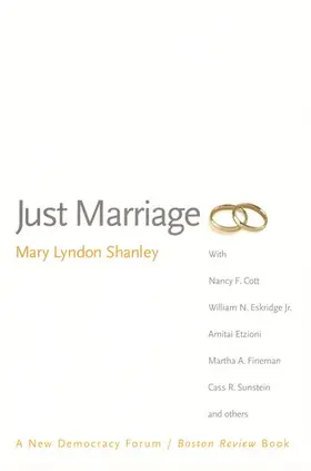 Shanley / Cohen / Chasman |  Just Marriage | Buch |  Sack Fachmedien
