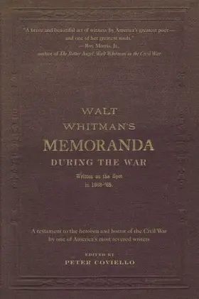 Whitman / Coviello |  Memoranda During the War | Buch |  Sack Fachmedien