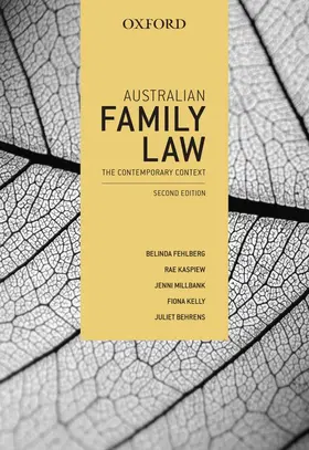 Fehlberg / Kaspiew / Millbank |  Australian Family Law: The Contemporary Context | Buch |  Sack Fachmedien