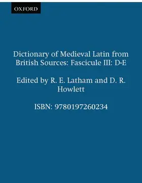Powell / Latham / Sharpe |  Dictionary of Medieval Latin from British Sources | Buch |  Sack Fachmedien