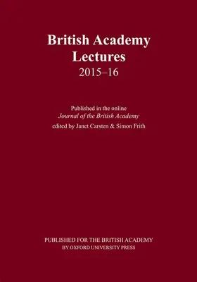 Carsten / Frith |  British Academy Lectures, 2015-16 | Buch |  Sack Fachmedien