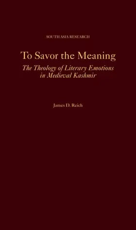 Reich |  To Savor the Meaning | Buch |  Sack Fachmedien