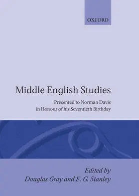 Gray / Stanley |  Middle English Studies | Buch |  Sack Fachmedien