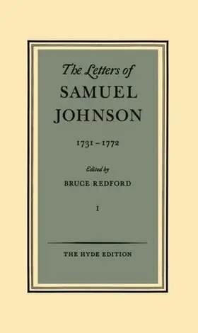 Johnson / Redford |  The Letters of Samuel Johnson: Volume I: 1731-1772 | Buch |  Sack Fachmedien