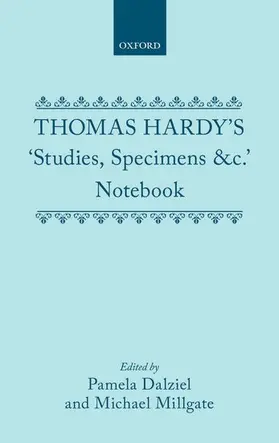 Hardy / Dalziel / Millgate |  Thomas Hardy's "Studies, Specimens &C." Notebook | Buch |  Sack Fachmedien