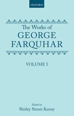 Farquhar / Kenny |  The Works of George Farquhar | Buch |  Sack Fachmedien