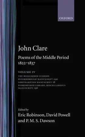 Clare / Robinson / Powell |  John Clare: Poems of the Middle Period, 1822-1837 | Buch |  Sack Fachmedien