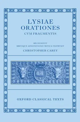 Carey |  Lysiae Orationes cum Fragmentis | Buch |  Sack Fachmedien
