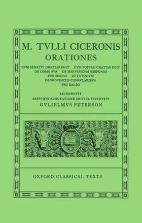 Peterson |  Cicero Orationes. Vol. V | Buch |  Sack Fachmedien