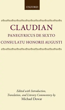 Claudian |  CLAUDIAN PANEG DE SEXTO C | Buch |  Sack Fachmedien