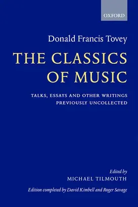 Tovey / Tilmouth / Kimbell |  The Classics of Music | Buch |  Sack Fachmedien