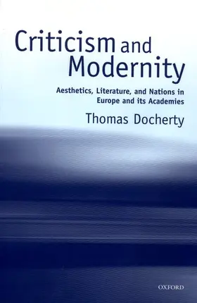 Docherty |  Criticism and Modernity | Buch |  Sack Fachmedien