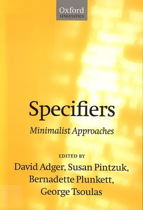 Adger / Pintzuk / Plunkett |  Specifiers | Buch |  Sack Fachmedien