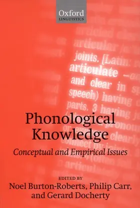 Beckman / Burton-Roberts / Carr |  Phonological Knowledge | Buch |  Sack Fachmedien