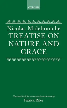 Malebranche |  Treatise on Nature and Grace | Buch |  Sack Fachmedien