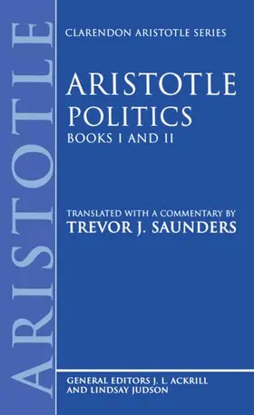 Aristotle |  Politics: Books I and II | Buch |  Sack Fachmedien