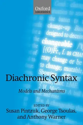 Pintzuk / Tsoulas / Warner |  Diachronic Syntax | Buch |  Sack Fachmedien