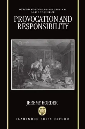 Horder |  Provocation and Responsibility | Buch |  Sack Fachmedien