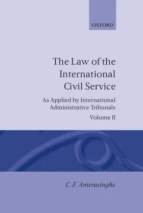 Amerasinghe |  The Law of the International Civil Service | Buch |  Sack Fachmedien