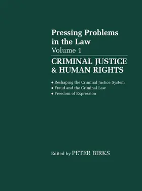 Birks |  Pressing Problems in Law | Buch |  Sack Fachmedien