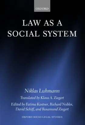 Luhmann / Kastner / Ziegert |  Law as a Social System | Buch |  Sack Fachmedien