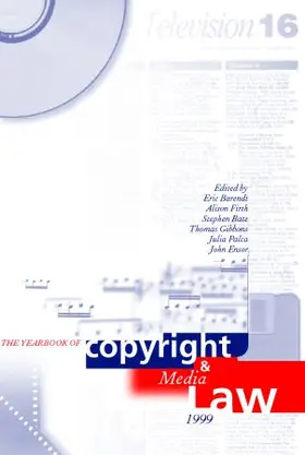 Barendt / Bate / Firth |  The Yearbook of Copyright and Media Law | Buch |  Sack Fachmedien
