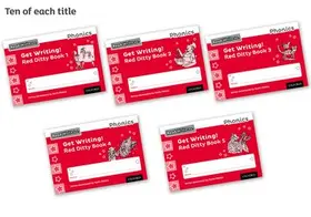 Miskin |  Read Write Inc. Phonics: Get Writing! Red Ditty Books 1-5 Pack of 50 | Buch |  Sack Fachmedien