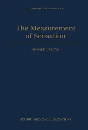 Laming |  The Measurement of Sensation | Buch |  Sack Fachmedien