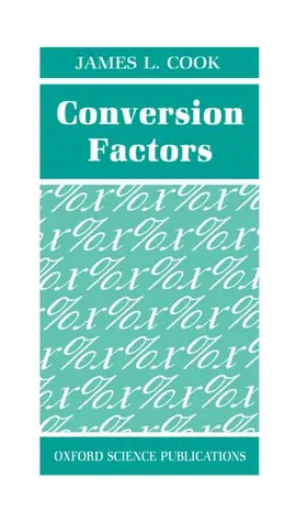 Cook |  Conversion Factors | Buch |  Sack Fachmedien