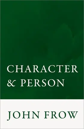 Frow |  CHARACTER & PERSON C | Buch |  Sack Fachmedien
