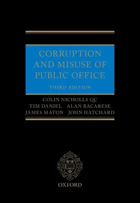 Nicholls QC / Daniel / Bacarese |  Corruption and Misuse of Public Office | Buch |  Sack Fachmedien