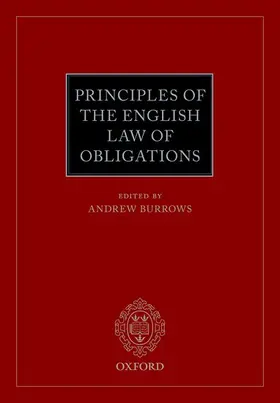 Burrows |  Principles of the English Law of Obligations | Buch |  Sack Fachmedien