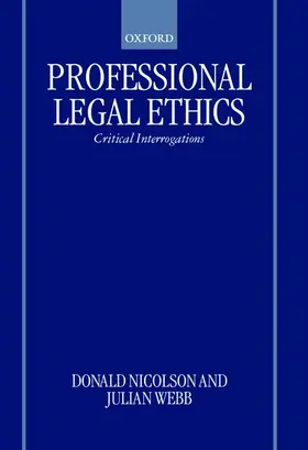 Nicolson / Webb |  Professional Legal Ethics | Buch |  Sack Fachmedien