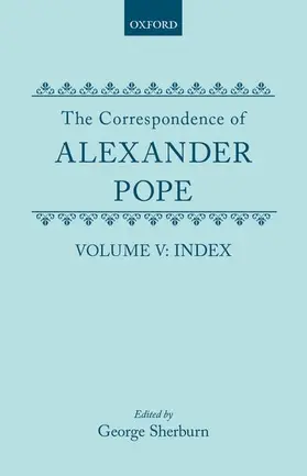 Pope / Sherburn |  The Correspondence of Alexander Pope | Buch |  Sack Fachmedien