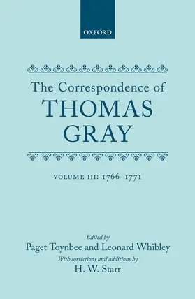 Gray / Toynbee / Whibley |  Correspondence of Thomas Gray | Buch |  Sack Fachmedien
