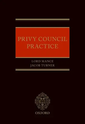 Mance / Turner |  Privy Council Practice | Buch |  Sack Fachmedien